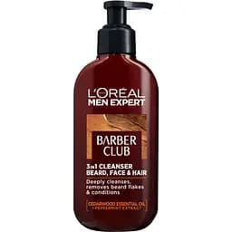 Шампунь для волос бороды и лица L'Oreal Paris Men Expert Barber Club 200 мл