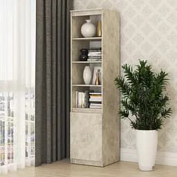 Пенал с открытыми полками MebelStar Нео 1Д 50x50x210 см Бетон (MBS-1152)