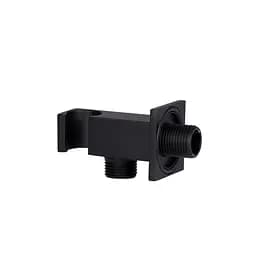 Підключення з тримачем для шланга Qtap Spojeni прямокутне QTCRBBH025 Black matt, Чорний матовий - мініатюра 3