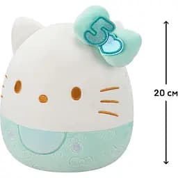 М'яка іграшка Squishmallows Hello Kitty Хеллоу Кітті у смарагдовому 20 см (SQSN00498) - мініатюра 7