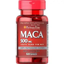 Мака Puritan's Pride Maca 500 мг 60 капсул