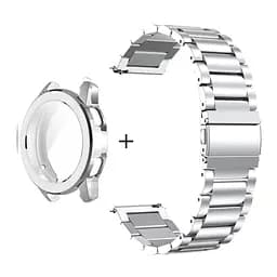 Комплект Tamister для годинника Xiaomi Mi Watch Color 2 сріблястий (чохол + ремінець Rolex design 22 мм) - мініатюра 3