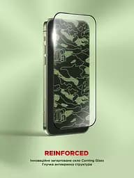 Захисне скло для Apple iPhone 17 Pro Max, Corning Black Icon, преміум якість, протиударне, загартоване, 2.5D скло, глянцеве, 9H, ультратонке, з олеофобним покриттям, з антистатичним шаром, сумісність з чохлами, ArmorStandart (ARM88500) - мініатюра 2