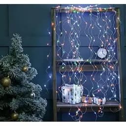 Новогодняя конусная гирлянда 3 м 20 нитей 600 LED лампочек Цветная