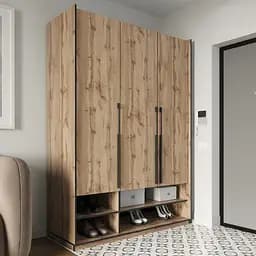 Шкаф для одежды Flamecame с полочками на 3 двери в прихожую FR-05 Аппалачи