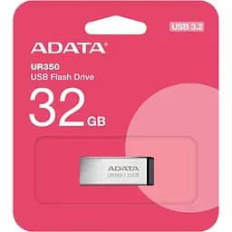 USB флеш накопичувач ADATA 32GB UR350 Silver-Black USB 3.2 (UR350-32G-RSR/BK) - мініатюра 5