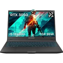Dream Machines Ноутбук RG3050-15 15.6FHD IPS, Intel i5-12450H, 16GB, F1TB, NVD3050-4, DOS, чорний
