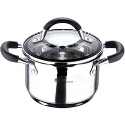 Каструля MasterPro Foodies collection висока з кришкою 1.8 л (BGMP-1504-BK)