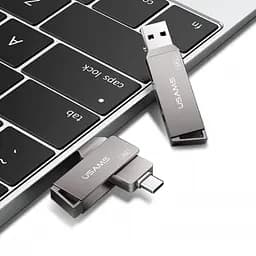 Флешка Usams Type-C OTG USB 3.0 Rotatable High Speed Flash Drive 64 GB (US-ZB200) - мініатюра 2