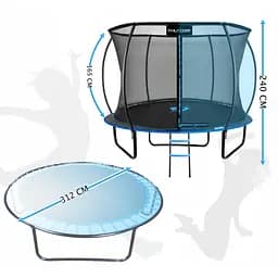 Батут із внутрішньою сіткою THUNDER Inside Ultra 10FT 312 см Black/Blue - мініатюра 2
