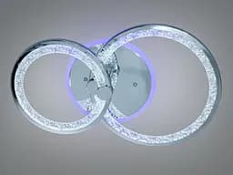 Стильна стельова LED-люстра для спальні Diasha 8180/2HR, хром, 55 W, 33x53 см, підсвітка - мініатюра 4
