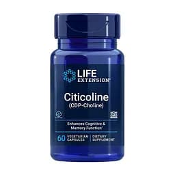 Цитиколін Life Extension Citicoline, 60 вегакапсул для підтримки мозку,уваги та пам'яті