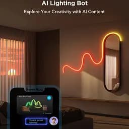 Стрічка світлодіодна розумна Govee H61D3 Neon Rope Light 2, 5м, RGBIC, WI-FI/Bluetooth, білий - мініатюра 4