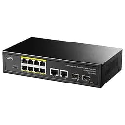 PoE-комутатор 12-портовий некерований Cudy GS1010PS2 гігабітний з 8 портами PoE+, 120W (73-00541) - мініатюра 2