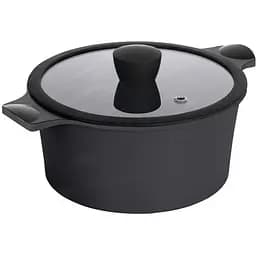 Кастрюля Ringel Zitrone Black, с крышкой, 24 см, 4,2 л, черный (RG-2108-24/1 BL-R)