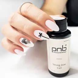 Гель PNB UV/LED Strong iron gel soft white 8 мл - мініатюра 3
