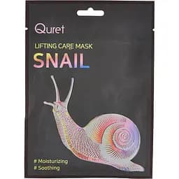 Маска для лица Quret Lifting Care Snail Mask увлажняющая с муцином улитка 25 г