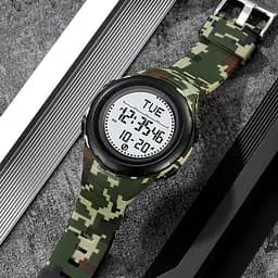 Годинник наручний чоловічий 2166CMGN Army Green Camouflage Skmei acs0030205 - мініатюра 4