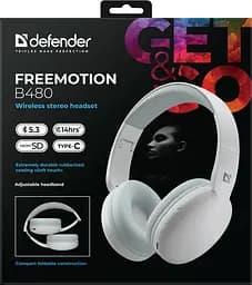 Навушники FreeMotion B480 Bluetooth White (63480) Defender teh0021339 - мініатюра 10