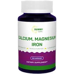 Минеральный комплекс Sunny Caps Кальций, Магний, Железо 100 капсул
