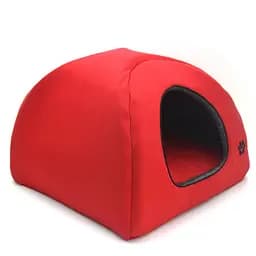 Будиночок юрту для котів та собак Zoo-hunt Loft №1 32х32х32 см червоний + сірий