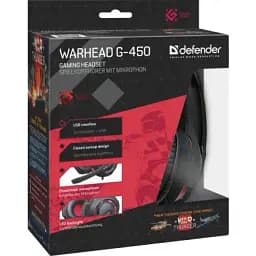 Гарнітура Defender Warhead G-450 Red-Black (64146) (6358195) - мініатюра 4