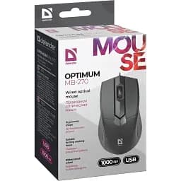 Комп'ютерна мишка Defender Optimum MB-270 3кн. 1000dpi чорна (52270)
