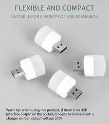 Портативна USB світлодіодна лампа-нічник із теплим (3000К) світлом, працює від Power Bank, та ін. ґаджетів 5В - мініатюра 5