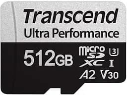 Карта памяти Transcend 512GB microSDXC UHS-I U3 A2 (TS512GUSD340S)