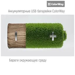Акумулятор ColorWay AA USB 1200 mAh 1.5V R6 * 2 (CW-UBAA-02) - мініатюра 3