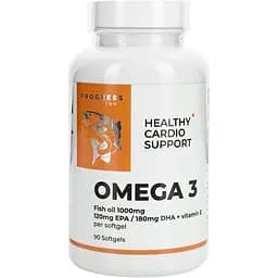 Омега-3 Progress Nutrition Omega 3 Healthy, 90 капсул для підтримки серцево-судинної системи