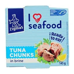 Тунець Zigmas I love seafood шматочки в соняшниковій олії 145 г