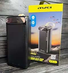 Повербанк Power Bank AWEI PA-12 портативна батарея швидка зарядка 22.5W 30 000 mAh Чорний - мініатюра 5