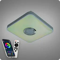 Люстра світлодіодна 517 Dlight RGB з пультом і колонкою 45Вт Білий (02152) - мініатюра 4