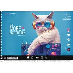 Альбом для малювання Star Кот DJ, 20 аркушів (PB-SC-020-451)