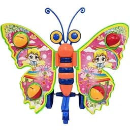 Дитяча каталка на паличці "Метелик" 305 брязкальце, махає крилами Рожевий-1