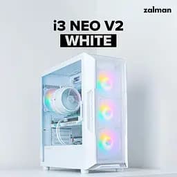 Zalman Корпус I3 Neo V2 без БР 2xUSB3.0, 1x Type C, 4x120мм RGB, VGA 400мм, LCS ready, TG Side Panel, ATX, білий - мініатюра 2