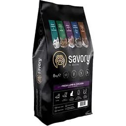 Сухий корм для стерилізованих котів Savory Adult Cat Steril Fresh Lamb & Chicken зі свіжим м’ясом ягняти та курки 8 кг