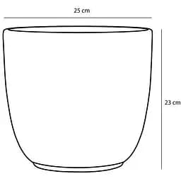 Кашпо Edelman Tusca pot round, 25 см, зелене (1057291) - мініатюра 2