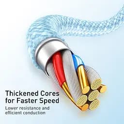 Кабель Baseus Dynamic Series Fast Charging Data Cable USB to iP 2.4 A 1 m Blue (CALD000403) - мініатюра 6