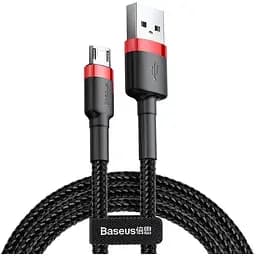 Кабель Micro USB BASEUS cafule 1 метр (CAMKLF-B91) черно красный
