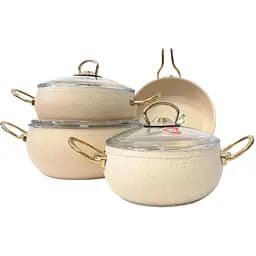 Набір посуду Casa Royal Gold Beaty G-UKR2020 із покриттям Bio Granit Слонова кістка