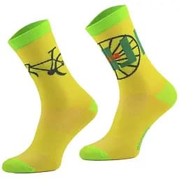 Шкарпетки Comodo BIK2 39-42 M Зелений/Жовтий (COMO-BIK2-11-39-42)