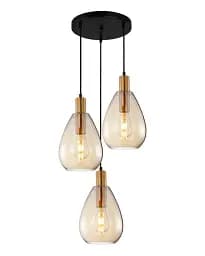 Підвісний світильник, люстра Italux PND-27812-3A-BRO-AMB Zulo E27 1x40W IP20