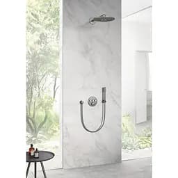 Верхній душ з душовим кронштейном 430 мм, 2 режими струменя Grohe Rainshower 310 SmartActive 26475AL0, Графит - мініатюра 2
