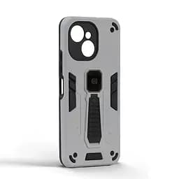 Чехол для TECNO Spark 40C 4G, Proover, серый, с подставкой и магнитом, противоударный, ударопрочный, бронированный, панель-накладка, защита всего корпуса, термополиуретан (TPU) + поликарбонат (PC), ArmorStandart (ARM87284) - мініатюра 2