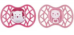 Силиконовая ортодонтическая пустышка Nuvita Air55 Explorer Кот и Панда, 6-12 мес., 2 шт. (NV7086F)