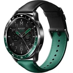 Ремешок кожаный Tamister для часов Xiaomi Watch 2/ 2Pro/ S4/ S3/ S2/ S1 22 мм Black-green