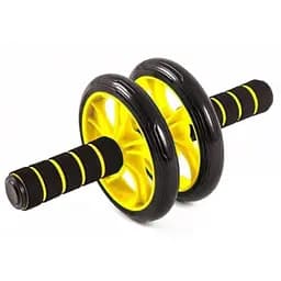 Ролик для пресса двойной EasyFit с ковриком, желтый (EF-1352-Y)