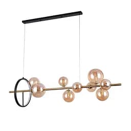 Люстра стельова LED Levistella 918LP267-10 GAB+BR, 12W, чорний і коричневий, сучасний стиль для дому